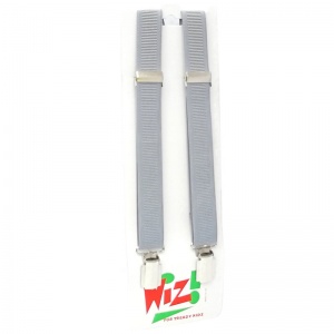 Boys Silver / Grey Adjustable & Elasticated Formal Braces